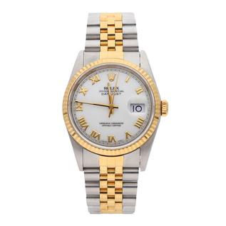 Oferta de Reloj Rolex para caballero modelo Oyster Perpetual DateJust vistas en oro amarillo 18 kilates. por $124999 en Nacional Monte de Piedad