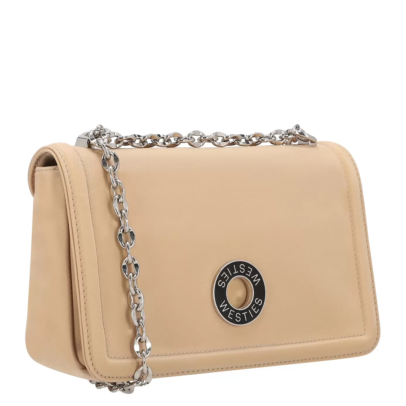 Oferta de Bolsa Crossbody Jiattian2 Giian Textil Beige Westies por $1049 en Nine West