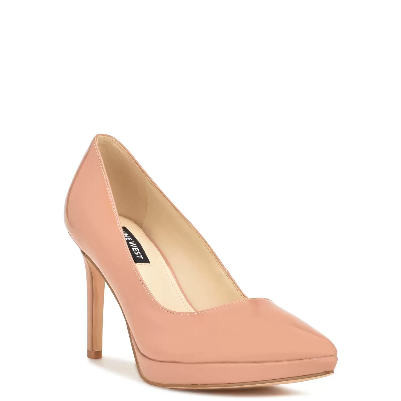 Oferta de Zapatilla Con Plataforma Shelbe3 Piel Acabado Charol Blush Nine West por $1889 en Nine West