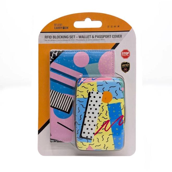 Oferta de Set de Funda para Pasaporte y Cartera RFID Miami Carry On 80´s por $64 en OfficeMax
