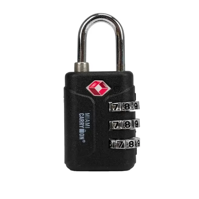 Oferta de Candado de Combinación Miami Carry On 3 Dígitos Negro por $64 en OfficeMax