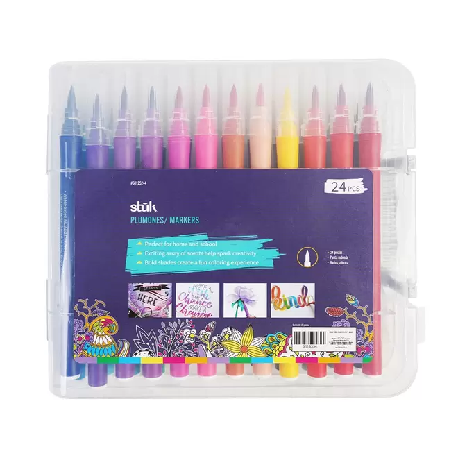 Oferta de Plumones Stuk Acuarelables 24 piezas por $79 en OfficeMax