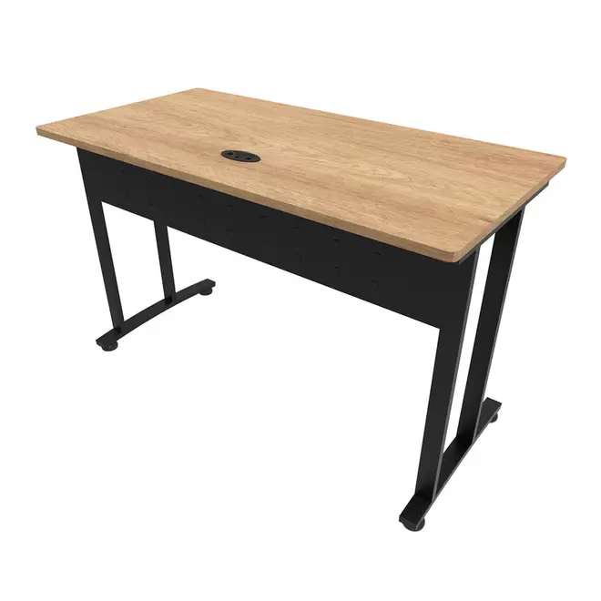 Oferta de Escritorio Basico Linea Unne Eucalipto Con Estructura Negra Nlueb120 por $3899 en Ofix