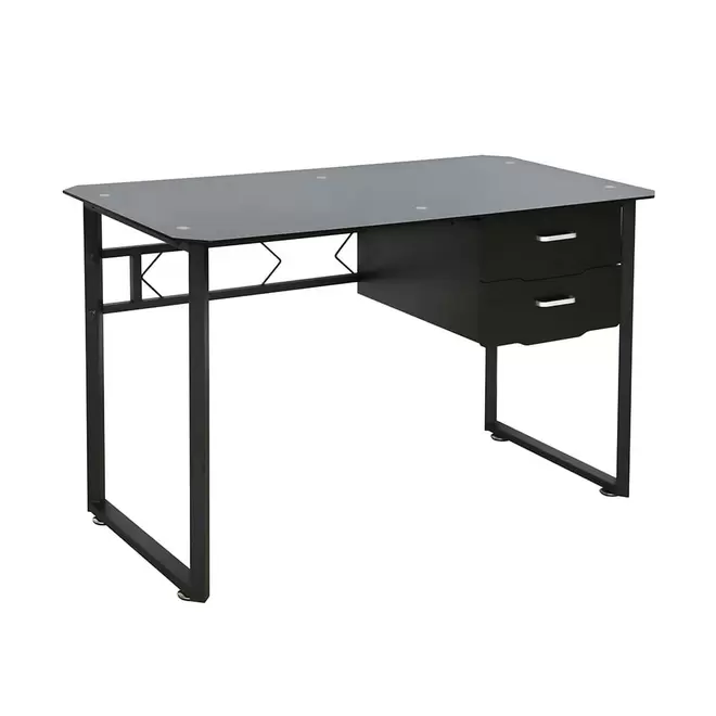 Oferta de Escritorio Basico Con Cubierta De Cristal Negro D1668 por $4290 en Ofix