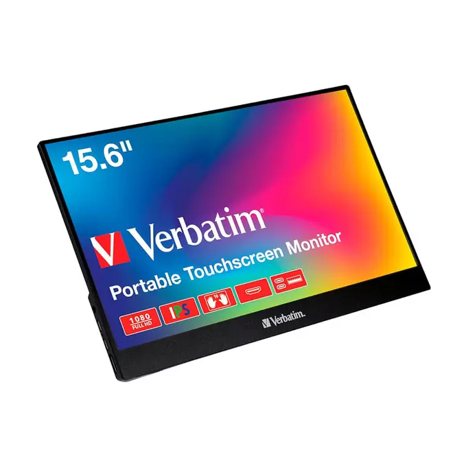 Oferta de Monitor Verbatim Portátil 15.6" Fhd Touch, Hdmi, Usb-C (Displayport) 49592 por $2890 en Ofix