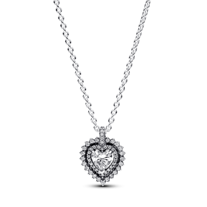 Oferta de Collar Corazón Halo Brillante por $4405 en Pandora