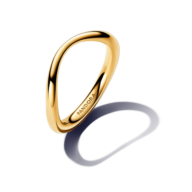 Oferta de Anillo Banda Forma Orgánica Oro por $2295 en Pandora