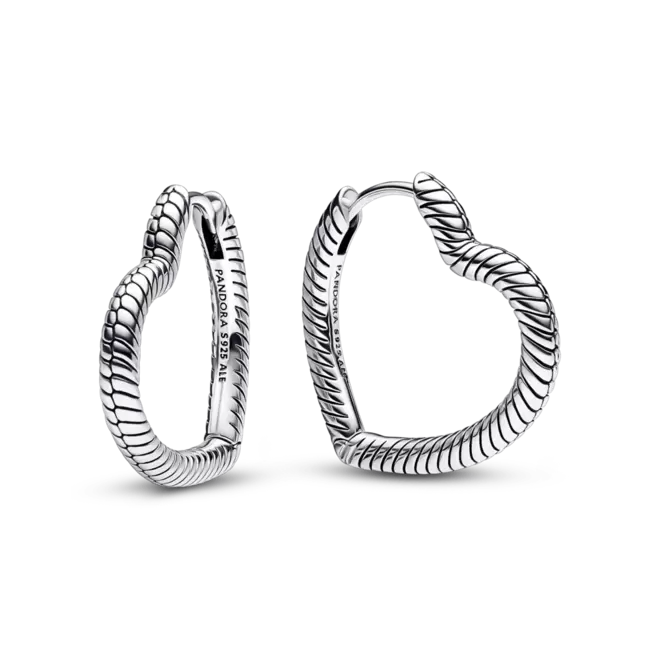 Oferta de Aretes de aro con charm de corazón Pandora Moments Pandora Plata Esterlina por $1390 en Pandora