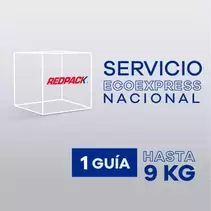 Oferta de 1 Guía Prepagada Ecoexpress Hasta 9 Kg por $15 en RedPack