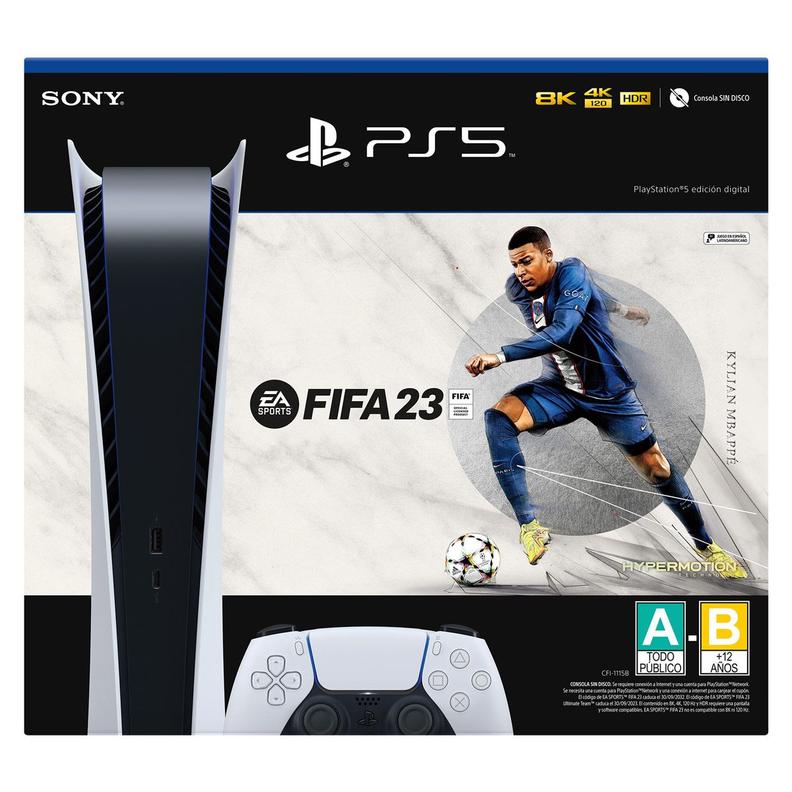 Oferta de Consola PS5 FIFA 23 edición digital por $12299 en Sanborns