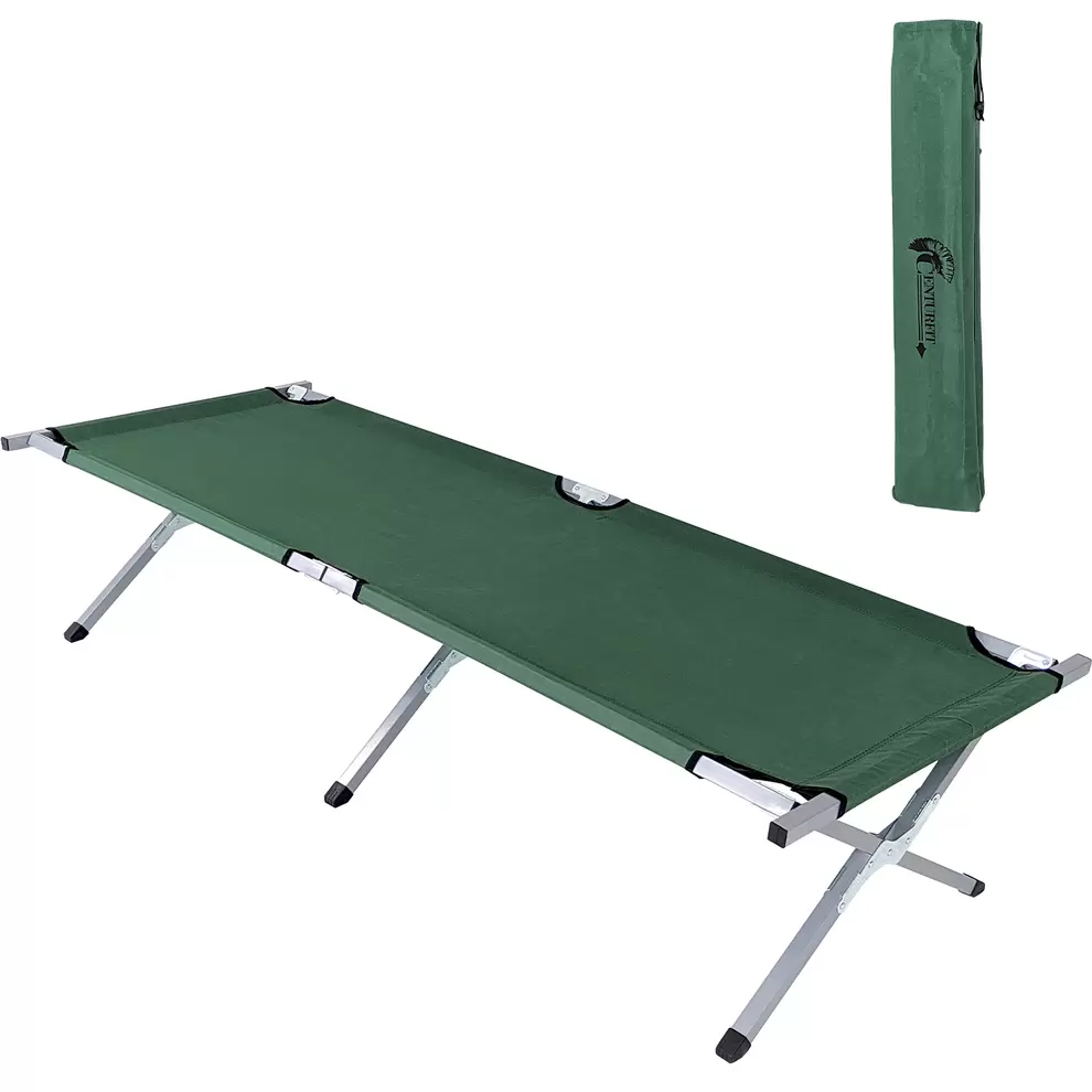 Oferta de Catre Plegable Camastro Verde Militar 188 x 70 x 42 Antiderrapante Incluye Funda por $699 en Sanborns