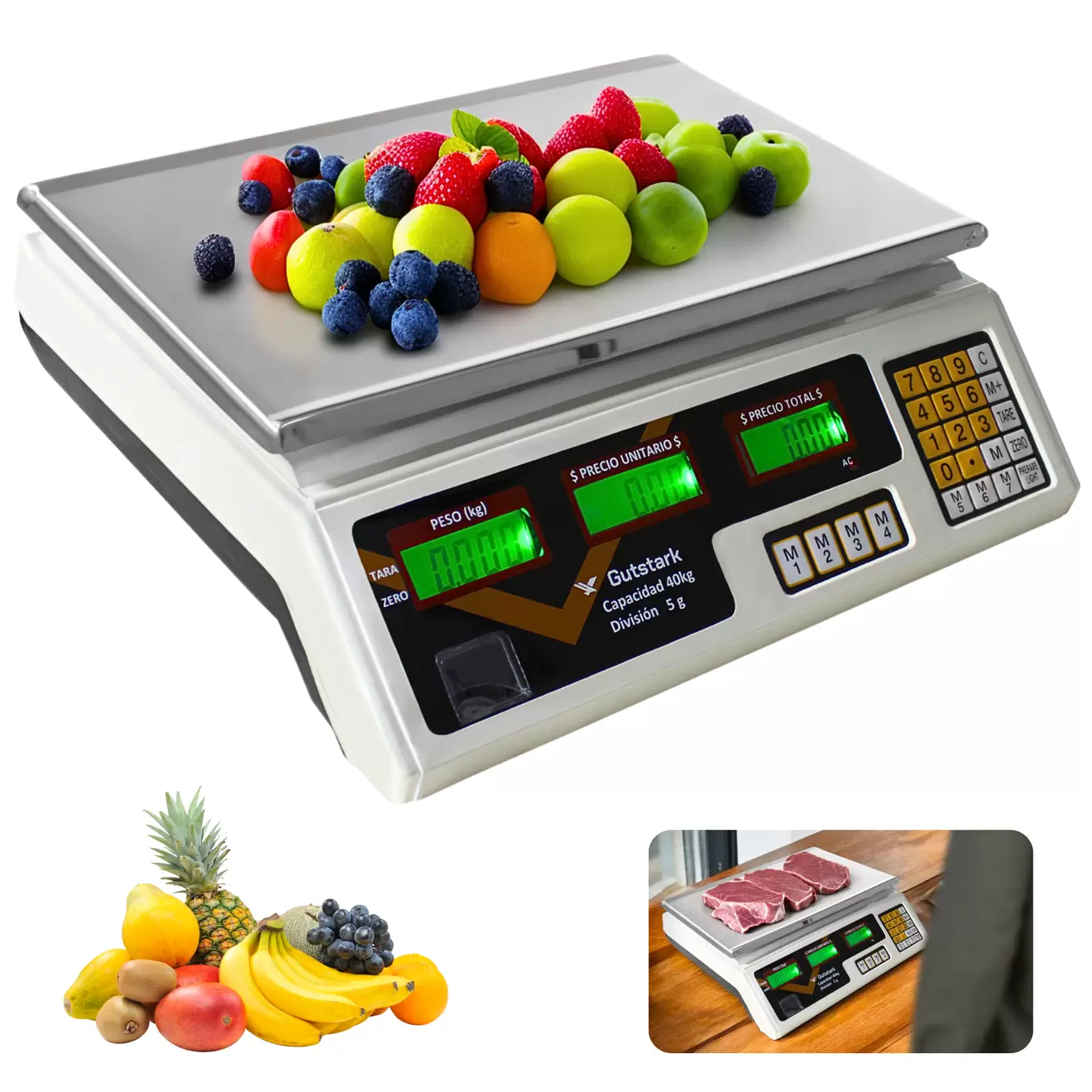 Oferta de Bascula Digital Electronica 40 Kg Lcd Cocina Comercio Negocio Peso Funcion Tara por $499 en Sanborns