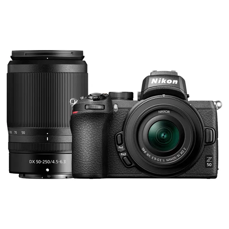 Oferta de Cámara Nikon Z50 16-50 y 50-250 mm F/4 por $27779 en Sanborns