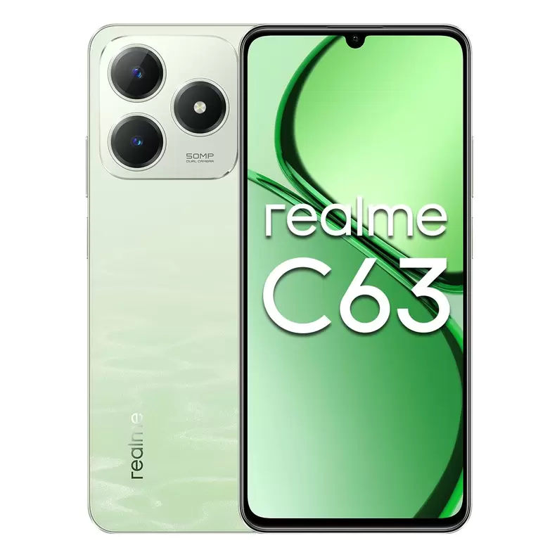 Oferta de Celular Realme C63 256GB Verde Telcel R9 por $5999 en Sanborns