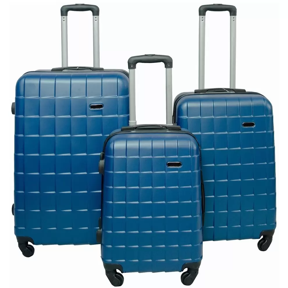 Oferta de Maleta Rigida Set 3 Maletas Viaje 4 Ruedas Azul 20" 24" 28". por $1899 en Sanborns