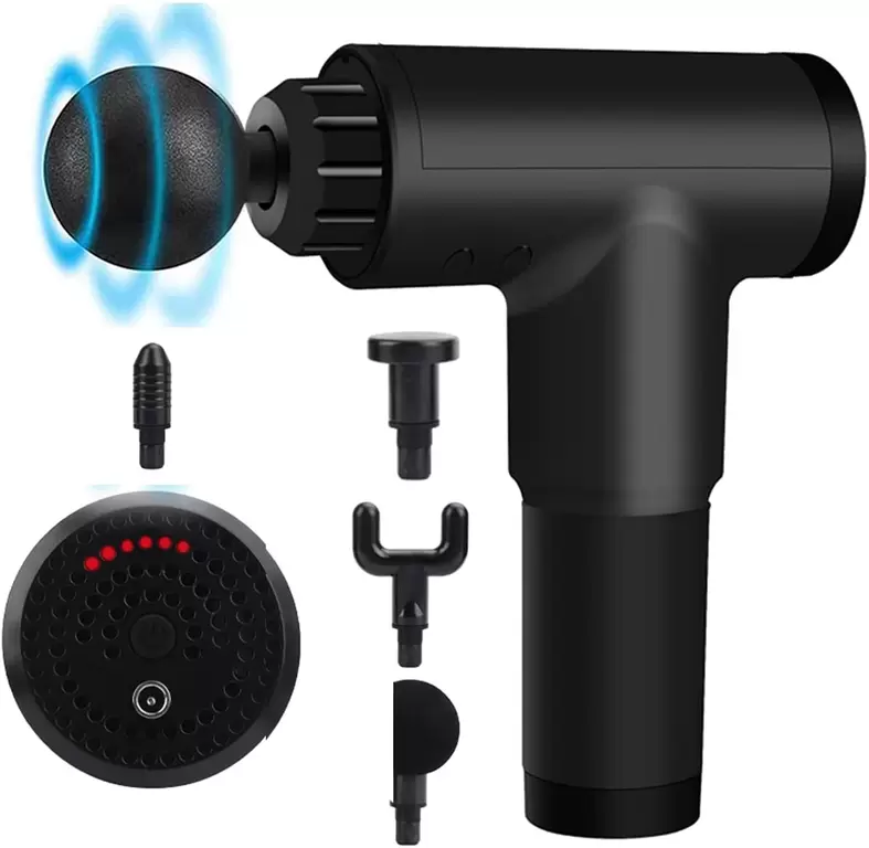 Oferta de Hand-Held Masajeador muscular eléctrico de percusión led masajeador para espalda cuello hombro alivio del dolor de tejido profundo, máquina de masaje de percusión automática de 6 velocidades, súper... por $399 en Sanborns