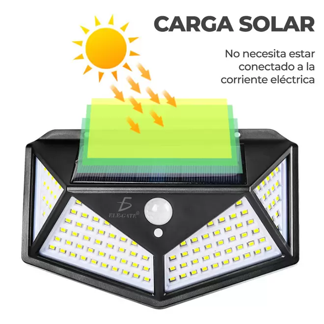 Oferta de Lámpara Solar 100 Leds Sensor Movimiento Exterior por $199 en Sanborns