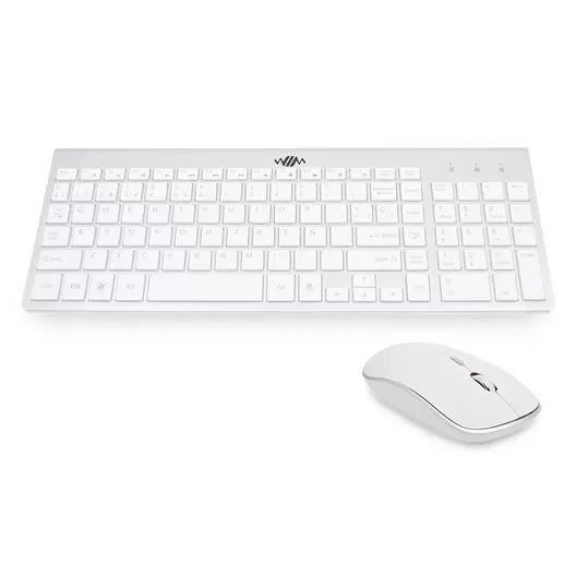 Oferta de Teclado y Mouse Inalámbricos WIM Diseño Ergonómico Diseño Delgado y Silencioso de 2,4 GHz para PC portátil Calidad Premium. Blanco por $349 en Sanborns