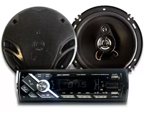 Oferta de Estéreo 1 DIN Bluetooth + Bocinas 6" Rock Series RKS-PK600BT 2 Puertos USB AUX. por $899 en Sanborns