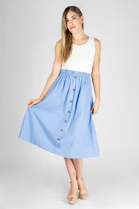 Oferta de Falda con elástico y botones por $179 en Santory