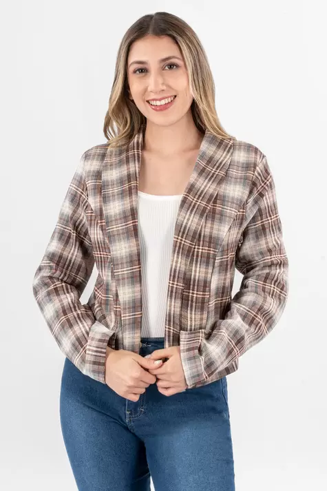 Oferta de Saco  corto con cuadros por $159 en Santory