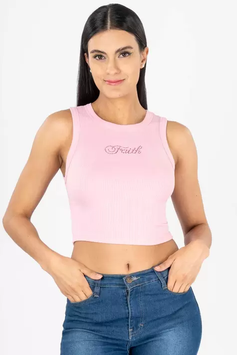 Oferta de Playera sin mangas y estampado por $69 en Santory