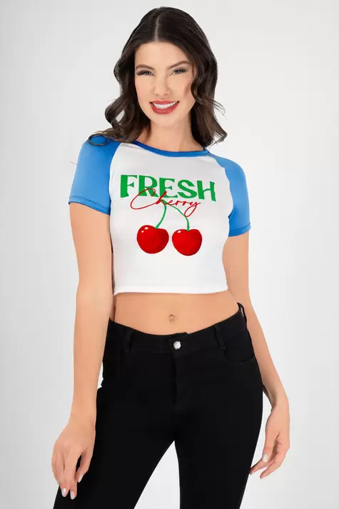 Oferta de Playera estampada manga ranglan por $63 en Santory
