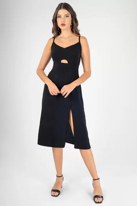 Oferta de Vestido de tirantes con abertura por $153 en Santory