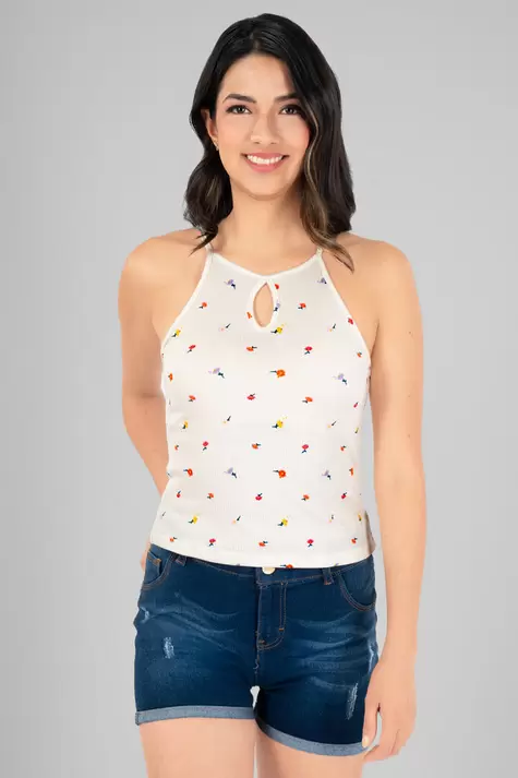 Oferta de Playera top de tirantes por $45 en Santory