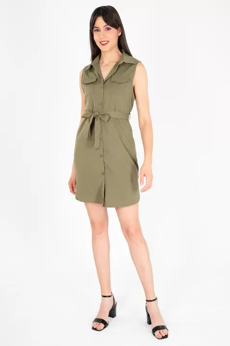 Oferta de Vestido sin mangas y bolsas por $290 en Santory
