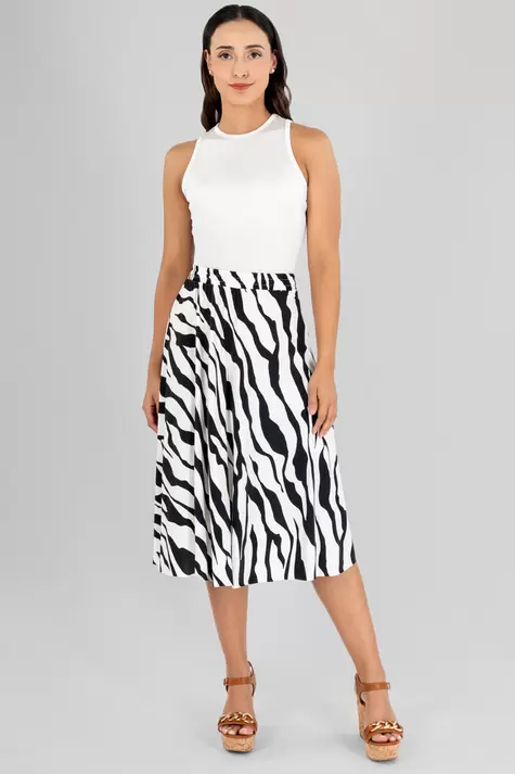 Oferta de Falda animal print larga por $190 en Santory