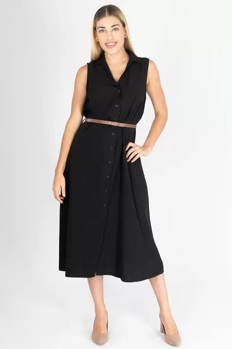 Oferta de Vestido camisero sin manga por $179 en Santory