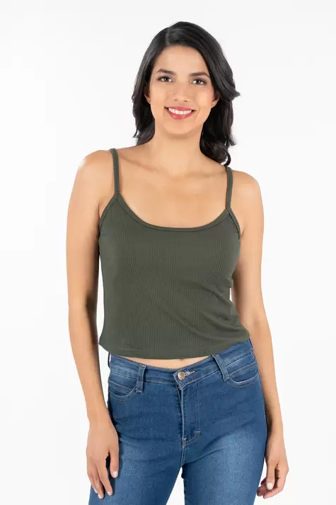 Oferta de Playera lisa de tirantes por $39 en Santory