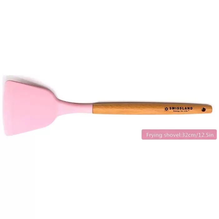 Oferta de Pala Freidora Rosa de Silicón con Madera Swl0634Pafrs Swissland por $119 en Sears