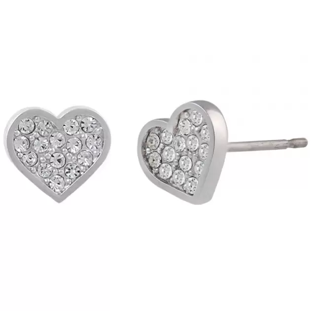 Oferta de Broqueles de Corazón Pavé en Rodio Mossimo por $259 en Sears