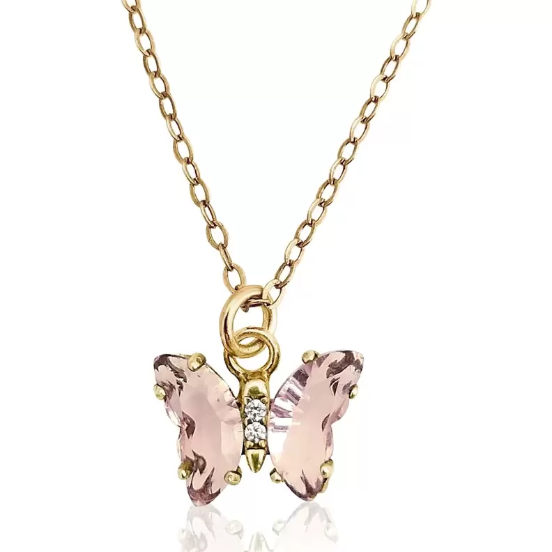 Oferta de Dije con Cadena Plata.925 con Mariposa en Acabado Dorado Lullaby por $539 en Sears