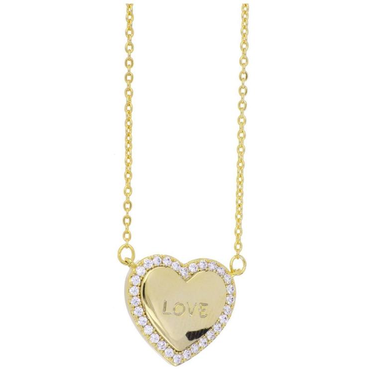 Oferta de Dije Corazón "love" Acabado Chapado Oro Korei por $169 en Sears