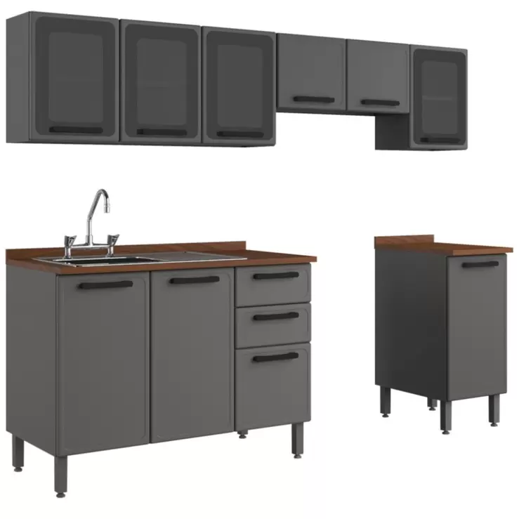 Oferta de Cocina Acero Bertolini Kamy 240 Cm Gris por $11999 en Sears