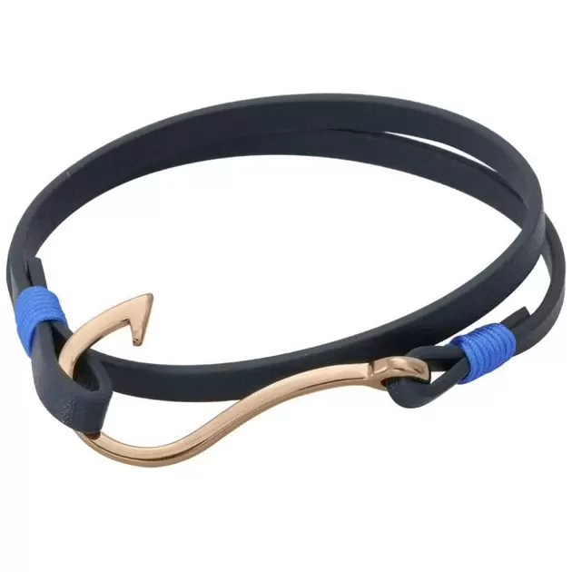 Oferta de Pulsera de Acero Negro Enrollable con Piel Gancho Color Oro Rosa Enso por $319 en Sears