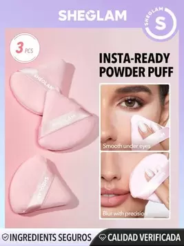 Oferta de SHEGLAM 1 Pieza Borla De Polvo Con Forma De TriáNgulo Para Maquillaje, Borla Suave Para Polvo En Ventilador De Belleza Rosa, Herramienta De Maquillaje, Esponja De Borla Negra - Venta Del Viernes Ne... por $30.5 en SHEIN