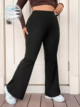 Oferta de SHEIN EZwear Talla grande Pantalones acampanados de talle alto por $176.29 en SHEIN