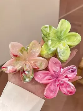 Oferta de 3 piezas Pasadores de pelo con flor grande de 8 cm/3,15 pulgadas en degradado rosa y verde para mujeres, de plástico ligero, de moda, elegantes, sencillos, de unicolor, adecuados para uso diario, c... por $34 en SHEIN