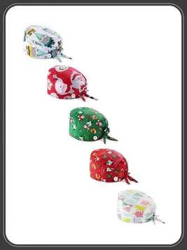 Oferta de Gorro de trabajo con botones, gorro de trabajo para mujeres y hombres de talla única y multicolor, regalo de Navidad de Santa Claus, gorros quirúrgicos de mujer con botones y gorras ajustables para... por $49.78 en SHEIN