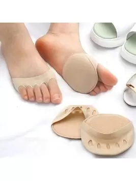 Oferta de 1 par de almohadillas antepié para mujer con diseño de panal de abeja reutilizables de color beige para prevenir el dolor y aliviar la fatiga del pie, cojín antideslizante para insertar en zapatos ... por $22 en SHEIN