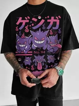 Oferta de Pokemon Camiseta casual y versátil de manga corta y cuello redondo con estampado de dibujos animados para hombres por $190 en SHEIN