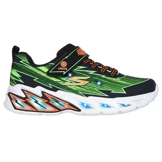 Oferta de Tenis Skechers S-Lights®: Light Storm 2.0 - Bolt-Brights Color Negro Lima Para Niño por $1 en Skechers
