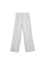 Oferta de Pantalón recto fluido con lino rayas por $799 en Stradivarius