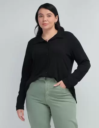 Oferta de Blusa Contempo Plus manga larga para mujer por $239.4 en Suburbia