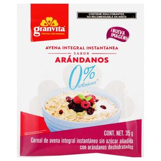 Oferta de Avena Granvita Instantanea Sin Azúcar Arandano 35grs - Granvita por $5.5 en Surti Tienda