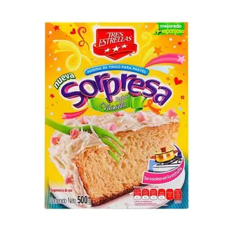 Oferta de Harina 3 Estrellas Pastel Vainilla 500grs - Tres Estrellas por $29.9 en Surti Tienda